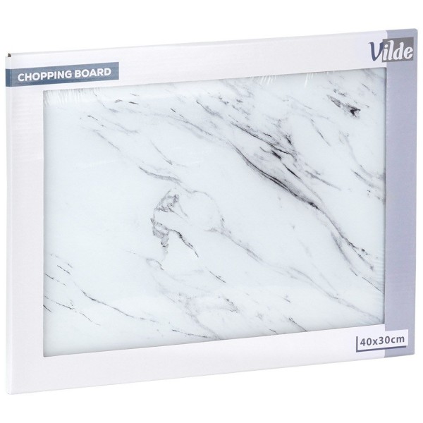 Дошка для нарізання, VILDE, szklana 40×30 см — кухонна для овочів і м’яса