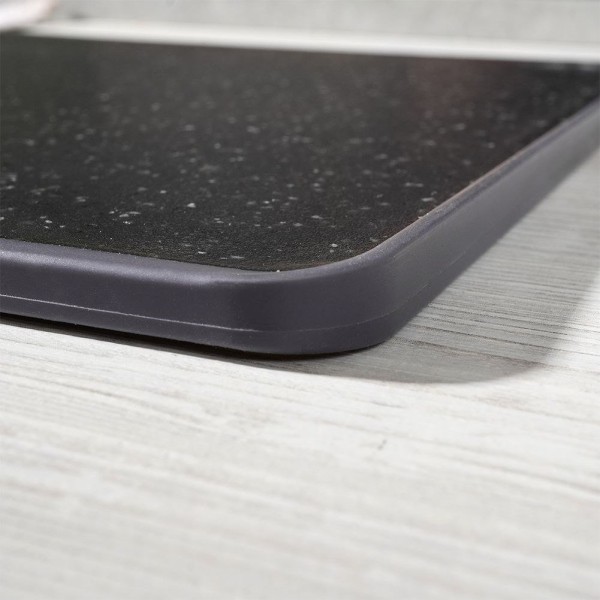 Дошка для нарізки, EXCELLENT HOUSEWARE, 33x23 см чорна пластиковa — кухонна для щоденного використання