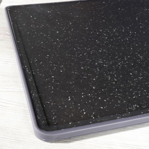 Дошка для нарізки, EXCELLENT HOUSEWARE, 33x23 см чорна пластиковa — кухонна для щоденного використання