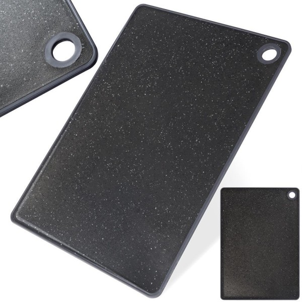 Дошка для нарізки, EXCELLENT HOUSEWARE, 33x23 см чорна пластиковa — кухонна для щоденного використання