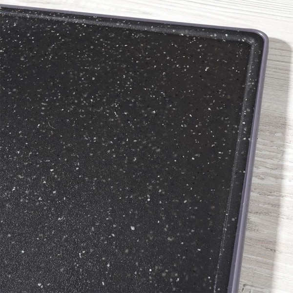 Дошка для нарізки, EXCELLENT HOUSEWARE, 33x23 см чорна пластиковa — кухонна для щоденного використання