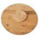Deska do krojenia Kinghoff KH-1566 bambusowa obrotowa 35 cm do pizzy