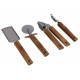 ZESTAW PRZYBORÓW KUCHENNYCH HUSLA DREWNO 4 ELEMENTY