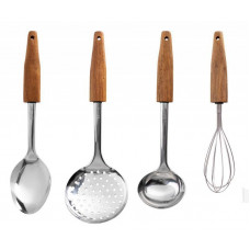 ZESTAW PRZYBORÓW KUCHENNYCH HUSLA DREWNO AKACJOWE 73952