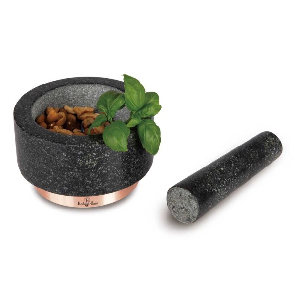 Moździerz kuchenny Berlinger Haus BH-8608 Black Rose granitowy Ø14 cm do ziół i przypraw