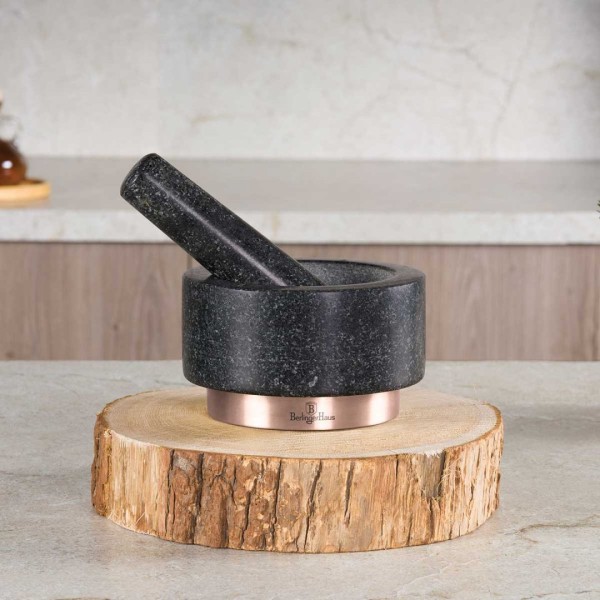 Moździerz kuchenny Berlinger Haus BH-8608 Black Rose granitowy Ø14 cm do ziół i przypraw