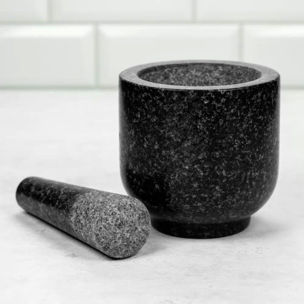Moździerz kuchenny Kinghoff KH-1679 granitowy Ø12x12cm do ucierania i rozdrabniania