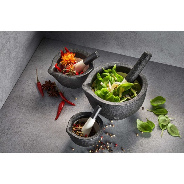 Moździerz kuchenny GEFU GRINO L – do ucierania przypraw i ziół