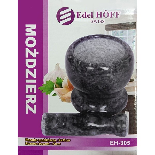 Moździerz kuchenny Zilner ZL-304 EH-305 granitowy 10 x 11 cm do rozdrabniania przypraw