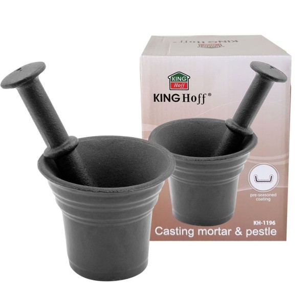 Moździerz kuchenny KiNGHOFF KH-1196 żeliwny Ø10,5 cm do mielenia przypraw