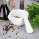 Модель: Moździerz, Brend: EXCELLENT HOUSEWARE — Моздер (порцеляновий) для товчення спецій, трав, ліків, білий 259318