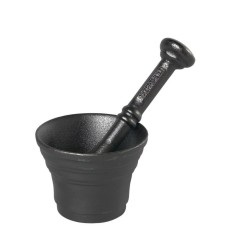 Moździerz kuchenny SKEPP niski 8 cm z tłuczkiem, żeliwny