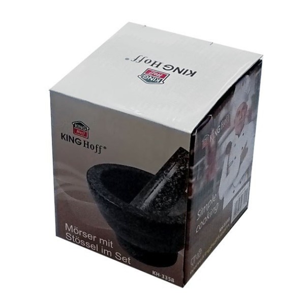 Moździerz kuchenny KiNGHOFF KH-3358 granitowy Ø9,5 cm do mielenia przypraw