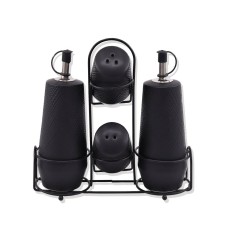 Набір для приправ, Maestro, ceramiczny zestaw do przypraw 5 ел. Black MR-20001-04S (кухня, стіл)