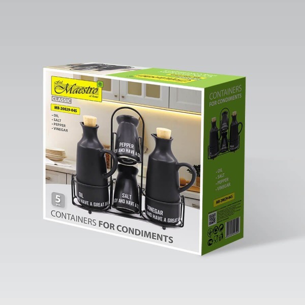 Приспособа для спецій, Maestro, Ceramiczny zestaw ECO STYLE MR-20029-04S, 5 ел. для кухні