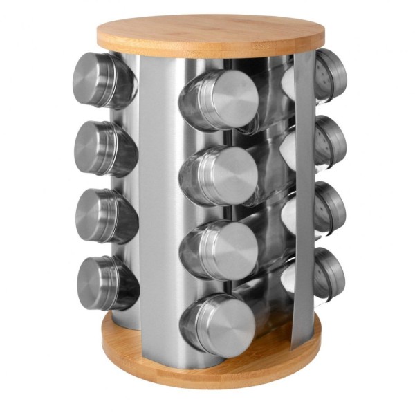 Набір баночок для приправ, Brunbeste BB-2734, 17 ел. — для кухні, з підставкою Набір баночок для приправ, Brunbeste BB-2734, 17 ел. — для кухні, з підставкою