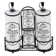 Набір для спецій, Maestro, MR-20030-04S — керамічний 5 ел. для кухні (контейнери з кришками)