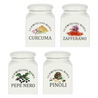 Zestaw pojemników do przypraw La Porcellana Bianca Conserva 175 ml 4 sztuki