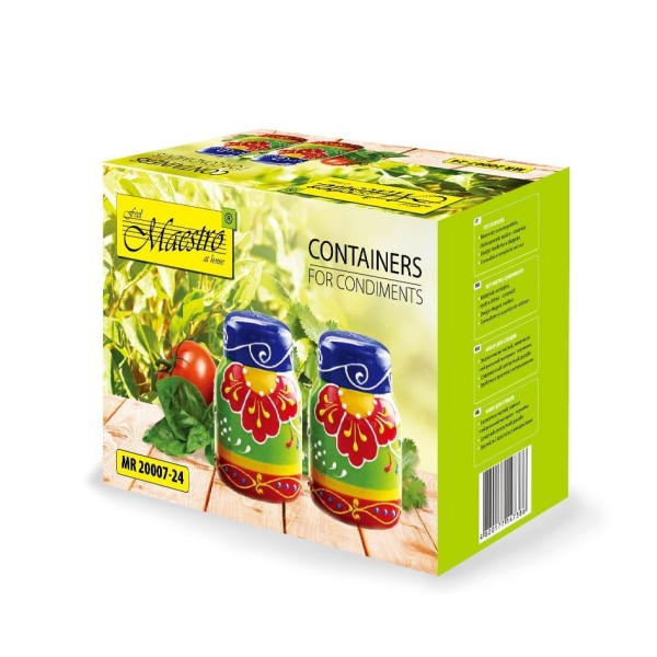 Приправник, Maestro, Ceramiczny zestaw do soli i pieprzu MR-20007-24 (настільний для кухні)