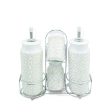 Посудина для спецій, Maestro MR-20033-04S, керамічний набір 5 ел. (для кухні, приправ)