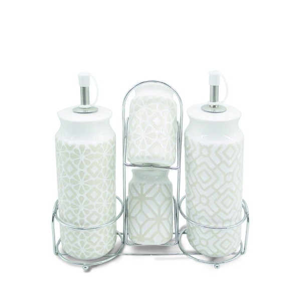 Посудина для спецій, Maestro MR-20033-04S, керамічний набір 5 ел. (для кухні, приправ)