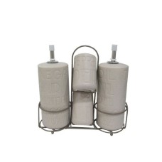 Набір для спецій, Maestro, Ceramiczny zestaw do przypraw 5 ел. MR-20028-04S, керамічні баночки для кухні/столу