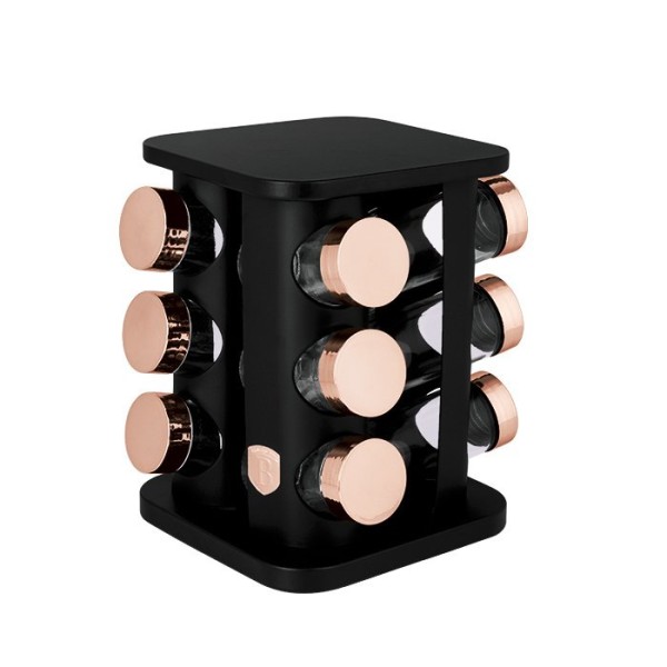 Приспособа для спецій, BerlingerHaus Black Rose BH-8559, набор для зберігання та дозування спецій (кухня)