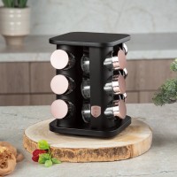 Приспособа для спецій, BerlingerHaus Black Rose BH-8559, набор для зберігання та дозування спецій (кухня)