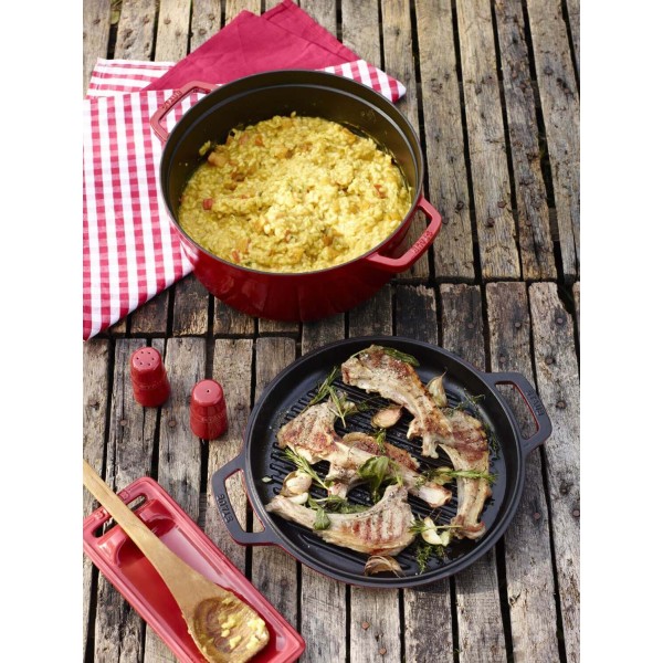 Przyprawnik, Staub Serving, zestaw do soli i pieprzu, czerwony