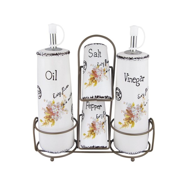Набір для спецій, Maestro, Ceramiczny zestaw do przypraw 5 ел. MR-20049-04S (кухонна стільниця)