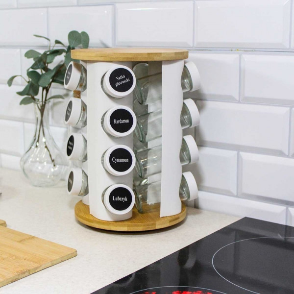 STOJAK OBROTOWY NA PRZYPRAWY 16 POJEMNIKÓW 2863