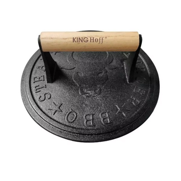 Praska żeliwna Kinghoff KH-1760 do mięsa i burgerów 22 cm