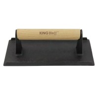 Praska do mięsa Kinghoff KH-1758 żeliwna 21 x 10,8 cm do burgerów