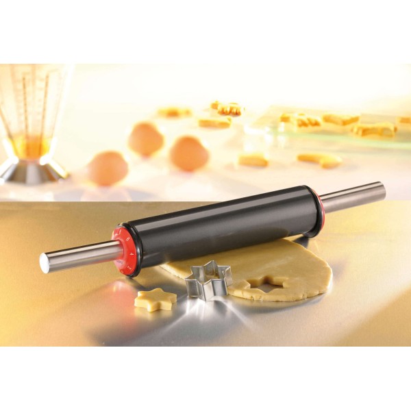 Wałek do ciasta GEFU EXACT z regulacją grubości, do pieczenia