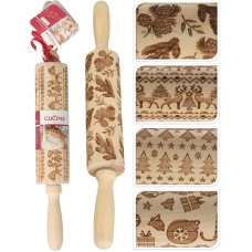 Кулінарний валик, WAŁEK, do ciast 35 см, з візерунком — для прикраси тіста