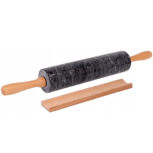 Кухонний валик Brunbeste BB-3145 з мармурової поверхнею 46 см для розкочування тіста з підставкою Кухонний валик Brunbeste BB-3145 з мармурової поверхнею 46 см для розкочування тіста з підставкою