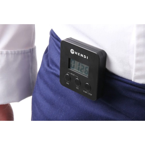 Цифровий таймер Hendi 271155, кухонний з кліпсою — для відліку часу при готуванні до 99 хв.