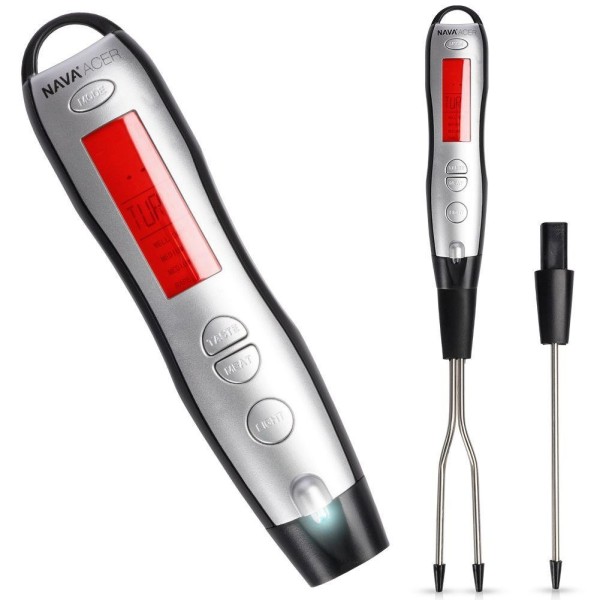 Termometr kuchenny Acer Nava 10-274-041 z widelcem i sondą do mięsa, timer