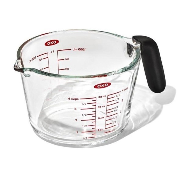 Мірний глечик, Good Grips, OXO-Miarka 1 л, скляний з мірною шкалою для кухні