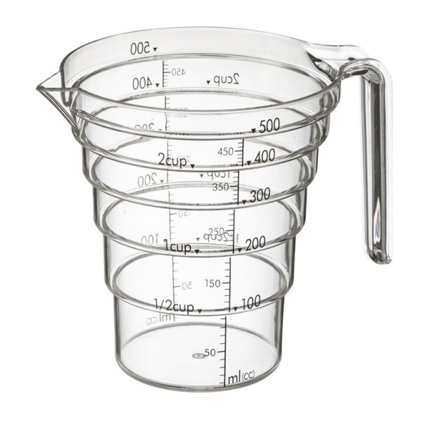 Dzbanek z miarką Layer 500 ml przezroczysty, miarka kuchenna
