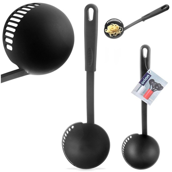 Chochla z cedzakiem, ORION Blackline 144905 — do zupy, 150 ml, 30,5 cm