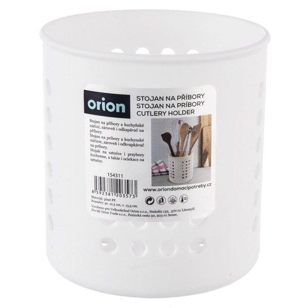 Сушарка для посуду, Orion, Ociekacz stojak 154311, білий матовий — для столових приборів та кухонного посуду