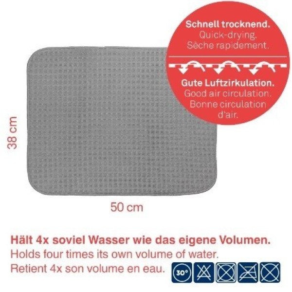 Mata do osuszania naczyń KELA Rapida (czarna)