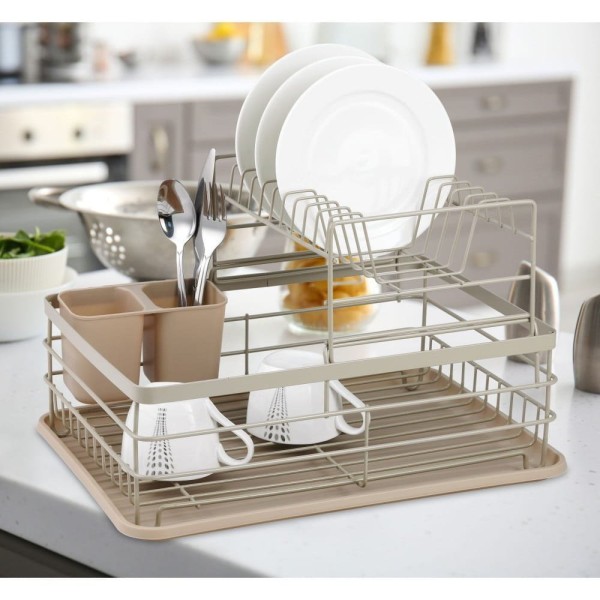 Сушарка для посуду, Kinghoff KH-1839, двоповерхова 43×32×27 см — для кухонних стільниць Сушарка для посуду, Kinghoff KH-1839, двоповерхова 43×32×27 см — для кухонних стільниць