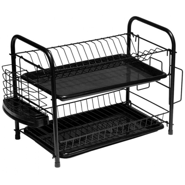 Сушарка для посуду, Brunbeste, BB-2328 — 2-рівнева 48×24×33 см, для кухні, сушіння та зберігання чашок/тарілок Сушарка для посуду, Brunbeste, BB-2328 — 2-рівнева 48×24×33 см, для кухні, сушіння та зберігання чашок/тарілок