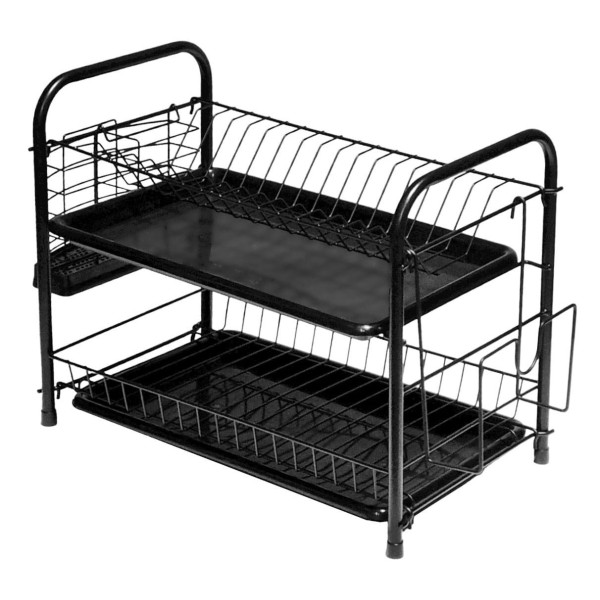 Сушарка для посуду, Brunbeste, BB-2328 — 2-рівнева 48×24×33 см, для кухні, сушіння та зберігання чашок/тарілок Сушарка для посуду, Brunbeste, BB-2328 — 2-рівнева 48×24×33 см, для кухні, сушіння та зберігання чашок/тарілок