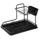 Сушарка для посуду Radka ORION 155212, двоярусна чорна, для раковини 42.5×32×29 см