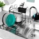 Сушарка для посуду Radka ORION 155212, двоярусна чорна, для раковини 42.5×32×29 см