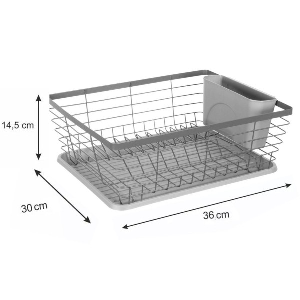 Сушарка для посуду Brunbeste BB-1494, пластикова 36x30x14,5 см для кухні
