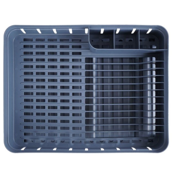 Сушарка для посуду VILDE 229061-S, стояча пластикова сіра 39.5×31×12 см, для кухні під мийку